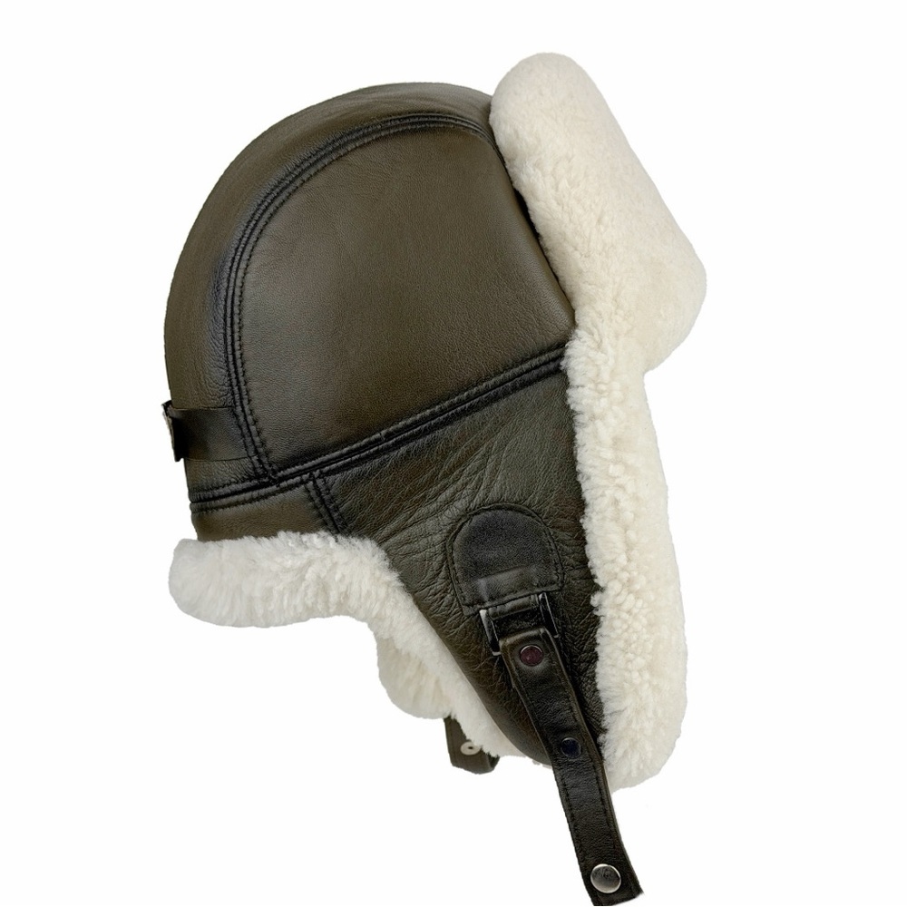 Shearling Sheepskin Leather Trapper Hat Aviator | Winter Hat | Ushanka